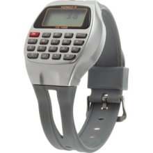Rectangle Style Multi-purpose Electronic Wrist Calculator Watch For Men Boy Mm