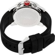 Red Line Watches Men's Piston Chronograph Black Dial Black Silicone B