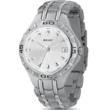 Relic By Fossil Silver Dial Stainless Steel Mens Watch Pr6117