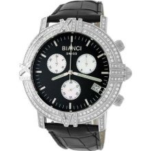 Roberto Bianci 1849F Blk Blkbnd Men'S 1849F Blk Blkbnd Diamond Accented Chronograph Date Watch