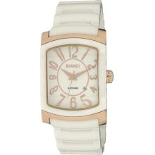 Roberto Bianci Bella White Ceramic Women's Watch w/Rose Gold Plat ...