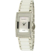 Roberto Bianci Bella Women's White Ceramic Watch w/Zirconia Studd ...