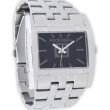Rockwell Mens Apostle Analog Stainless Watch - Silver Bracelet - Black Dial - AP109