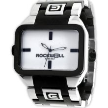 Rockwell Mens Dual Time Analog Stainless Watch - Two-tone Bracelet - White Dial - DT104