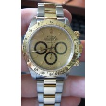Rolex 18k/ss Daytona 16523 'r' Floating Cosmograph Rare