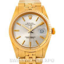 Rolex Date 1503 Mens 14k Yellow Gold Vintage Watch