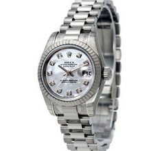 Rolex Datejust 31mm White Gold Ladies Midsize Watch 178279