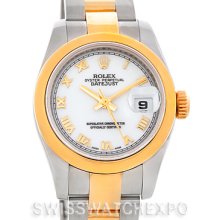 Rolex Datejust Ladies Steel 18K Yellow Gold Watch 179173