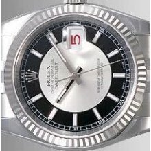 Rolex Datejust Stainless Steel Newest Black/grey Dial (tuxedo) Unworn 116234