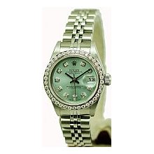 Rolex Ladies Datejust Stainless Steel Watch - Ice Blue Dial - Preowned