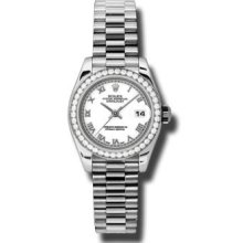 Rolex Lady Platinum Diamond President 179136 wrp