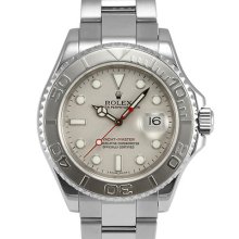 Rolex Yacht-master Mens 16622 Stainless Steel Platinum Dial & Bezel Oyster Band