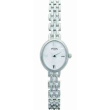 Rotary Ladies Oval Silver Bracelet Lb20161/07 Watch Rrp Â£425.00