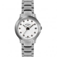 Rotary Ladies White Dial Steel Bracelet LB02836/07 Watch