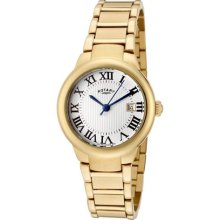 Rotary Watches Women's Savanna Silver Dial Gold Tone Stainless Steel