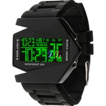S5m Cool Oversized Waterproof Light Digital Sports Quartz Rubber Wrist Watch Men