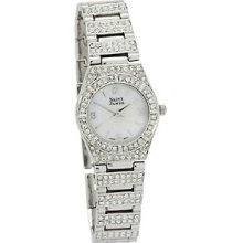 Saint James 4.00ct t.w. Crystal, Mother-Of-Pearl Watch