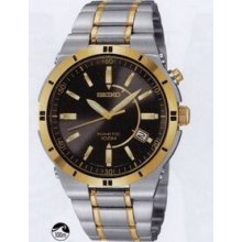 Seiko Men`s Two-tone Kinetic Water Resistant Watch