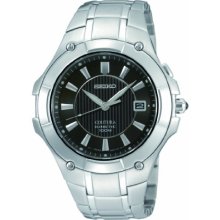 Seiko Men's Automatic Watch With Silver Dial Analogue Display And Silver Stainless Steel Bracelet Ska409p1