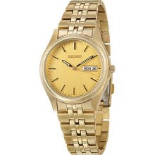 Seiko Men's 'dress' Yellow Goldplated Stainless Steel Watch