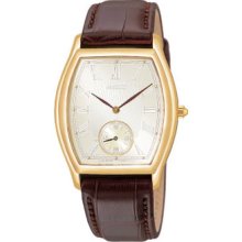 Seiko Men's Gold Tone Stainless Steel Dress Champagne Dial SRK008