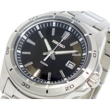 Seiko Quartz Japan Mvt. Stainless Steel Watch Sgee89 Wr100m Us Seller