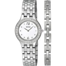 Seiko Swarovski Crystal Matching Bracelet Ladies Watch SUJG27