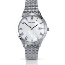 Sekonda Men's Quartz Watch With Mother Of Pearl Dial Analogue Display And Silver Stainless Steel Bracelet 3336.27