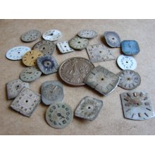 Set of 22 -- Featured - Steampunk supplies - Watch dials - Vintage Watch faces Steampunk supply -- f06