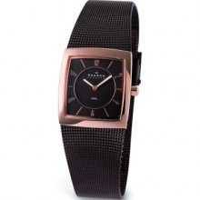 Skagen 563xsrm Ladies Brown Rose Gold Watch Rrp Â£119
