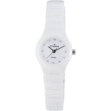 Skagen Ladies White Ceramic Watch 816Xswxc1 With Crystal Accented White Dial