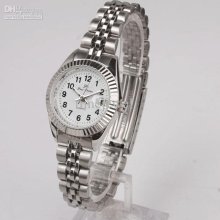 Small Case White Dial Women Fashion Watches Stl Quartz Movement Silv