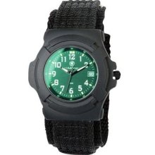 Smith & Wesson Men's Sww 11b Glow Lawman Black Nylon Strap Watch Wrist