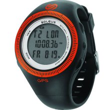 Soleus Gps 2.0 Running Watch, Black With Orange