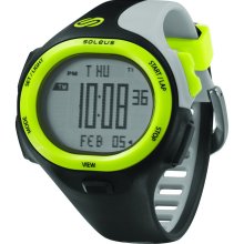 Soleus P.R. Running Watch, Black/Gray/Electric Green