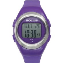 Solus Unisex Digital Watch With Lcd Dial Digital Display And Purple Plastic Or Pu Strap Sl-800-203