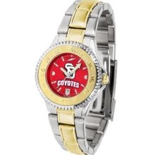South Dakota Coyotes Ladies Stainless Steel and Gold Tone Watch
