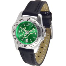 South Florida Bulls Sport Leather Band AnoChrome-Ladies Watch