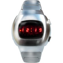 Space LED Watch - Iconic Silver Retro Original 70s Style Digital Watch