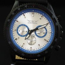 Sport style white dial 6 hands Automatic Mechanical Watch Men Gift