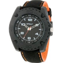 Sprout Men's St/3004bkbkob Eco Friendly Analog Resin Watch - Black Cotton Strap