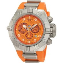 Stainless Steel Subaqua Noma IV Diver Orange Dial Chronograph Rubber Strap