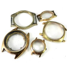 Steampunk Supplies Watch Bezels Mens Large Case Gold Tops Bezels Vintage Watch Parts DIY Assemblage Art Supply Shop - 137