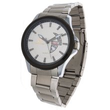 Steinhausen Men's Metal Quartz White Dial Watch (Silver)