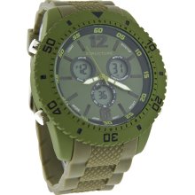 Structure by Surface Mens Formula Khaki Green Multi-Function Digital Watch 32518