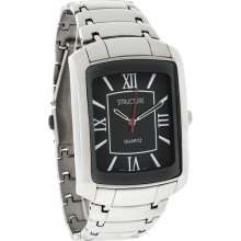 Structure by Surface Quartz Mens Classic Silver Tone Bracelet Dress Watch 32676