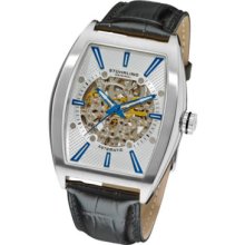 Stuhrling 182c 334514 Millenia Prodigy Skeleton Rose Gold Automatic Mens Watch