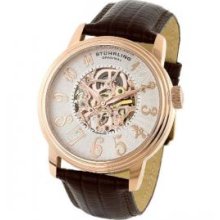 Stuhrling Original 107A.3345K34 Mens Skeleton Automatic Apollo Watch on a 16K Rose Gold Layered Caseandamp;#44; Case-Backandamp;#44; Crown and Movement