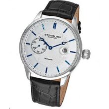 Stuhrling Original 148B.33152 Mens Classy watch on a Stainless Steel Case with White Dialandamp;#44; Blue Hands and Markers