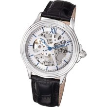 Stuhrling Original 167 33152 Mens Classic Automatic Skeleton Leather Watch